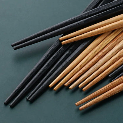 Hexagon Chestnut Wood Chopstick (10 Pcs/Set) /Min Order 10 Set