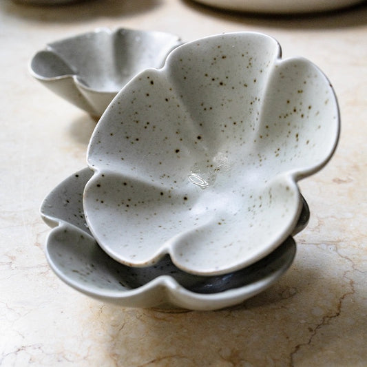 Floral-Inspired Ceramic Saucers (Min Order 6 Nos)