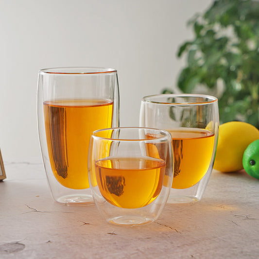 Curved Double- Wall Glass ( 6 Pcs Set)